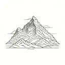 swiss alps scene tattoo design idea