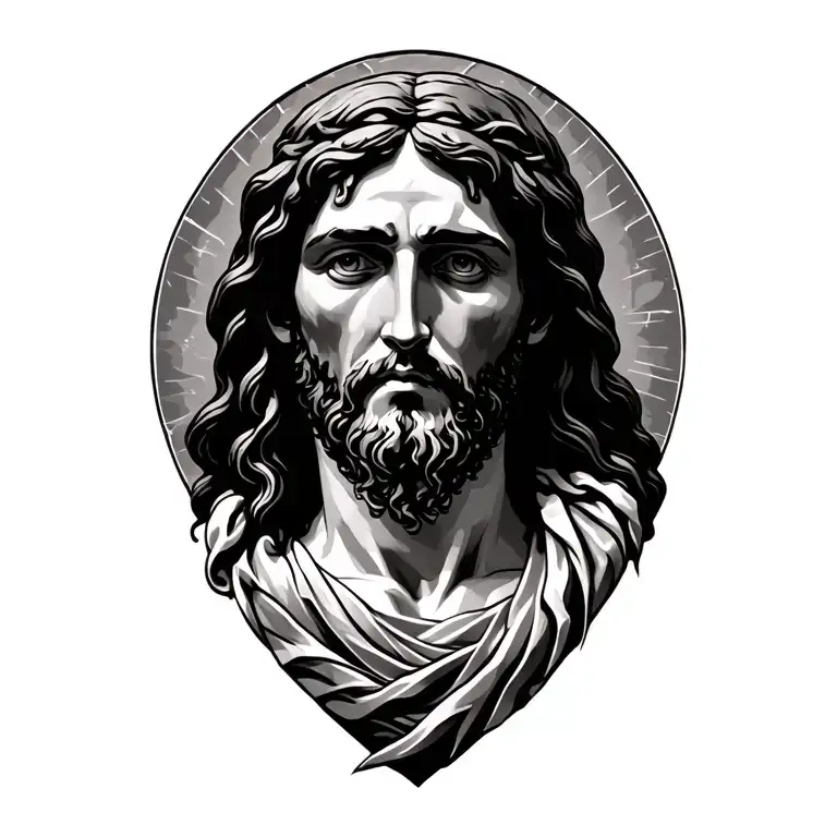 empty tomb jesus christ tattoo design idea