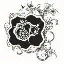honeycomb and vine intertwined tattoo design idea