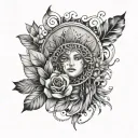 bohemian tattoo design idea