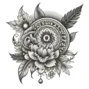 bohemian tattoo design idea