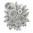 greek god flowers fashion runway tattoo design idea