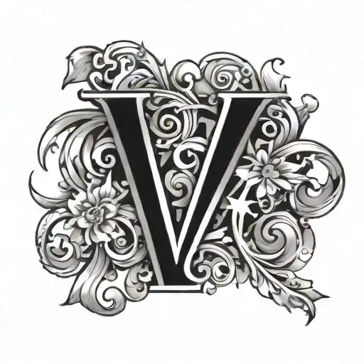 Initials A D M O tattoo design idea