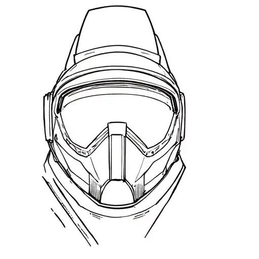 Daft punk logo in Ecrito tattoo design idea