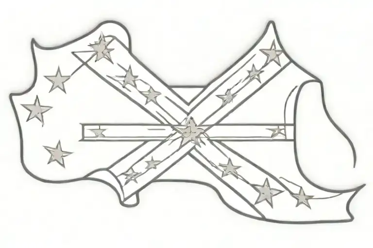 confederate flag nametag tattoo design idea