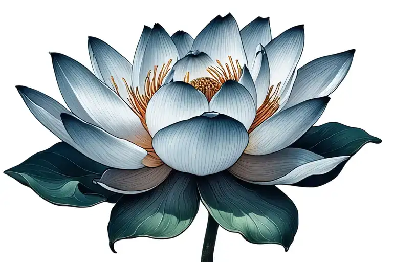 lotus flower tattoo design idea