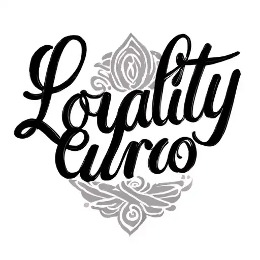 Loyalty Cursive tattoo design idea