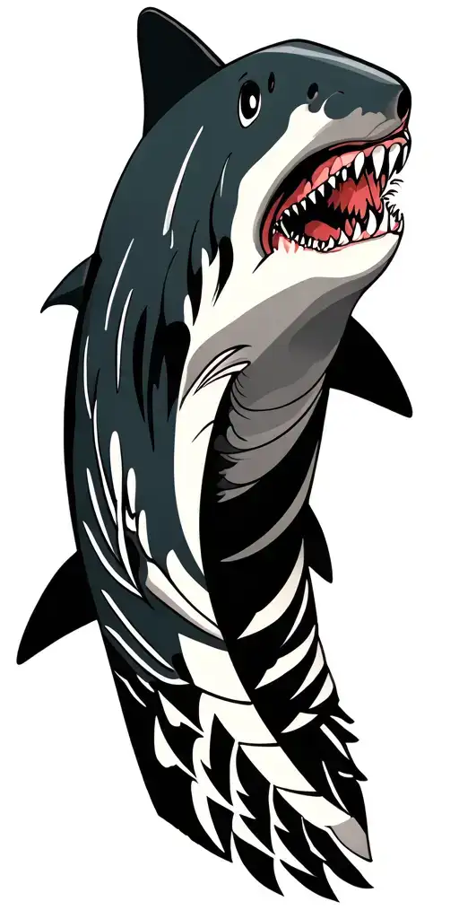 sharks, norway, england, germany tattoo design idea