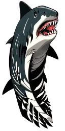 sharks, norway, england, germany tattoo design idea