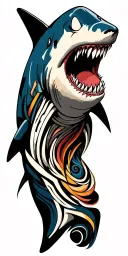 sharks, norway, england, germany tattoo design idea