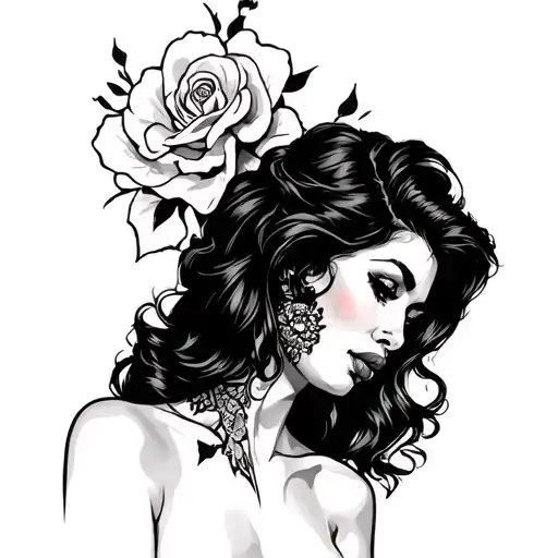 prostitute whore tattoo design idea