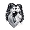 Aunt And Niece tattoo design idea
