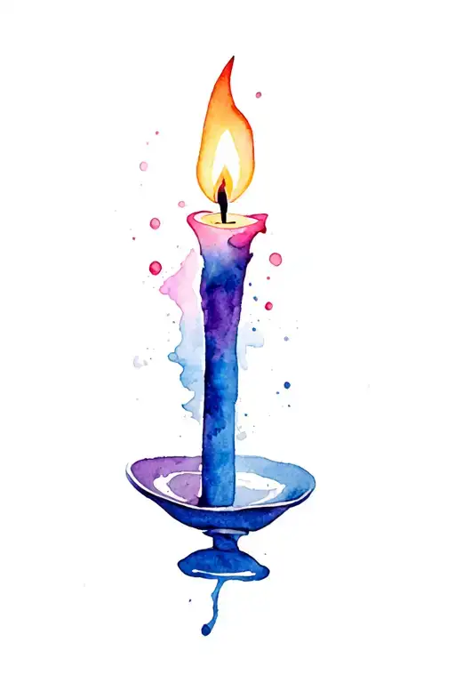 candle burning at both ends tattoo design idea