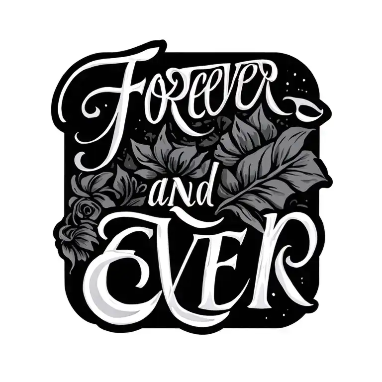 forever and ever  tattoo design idea