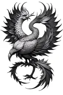 mandala Lotus Phoenix rising tattoo design idea