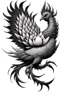 mandala Lotus Phoenix rising tattoo design idea