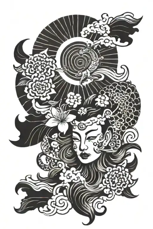 philippine sun tattoo design idea