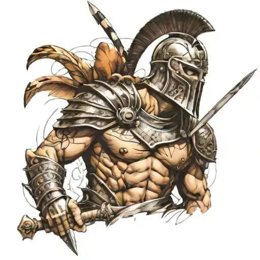 gladiator tattoo design idea