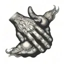 creation of adam hands tattoo design idea