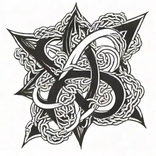 witches knot tattoo design idea
