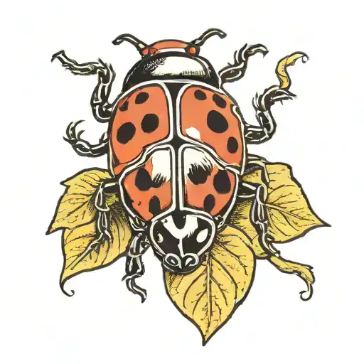 lady bug tattoo design idea