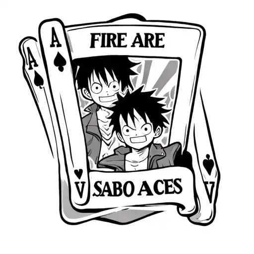 fire fist aces are tattoo with luffy, sabo and fire fist aces hate on each letter tattoo design idea