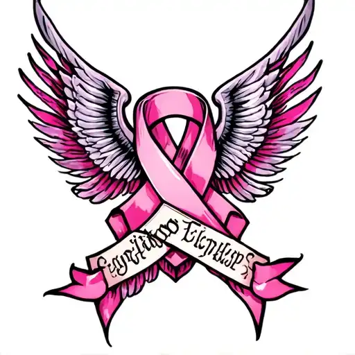 breast cancer and epilepsy related tattoo tattoo design idea
