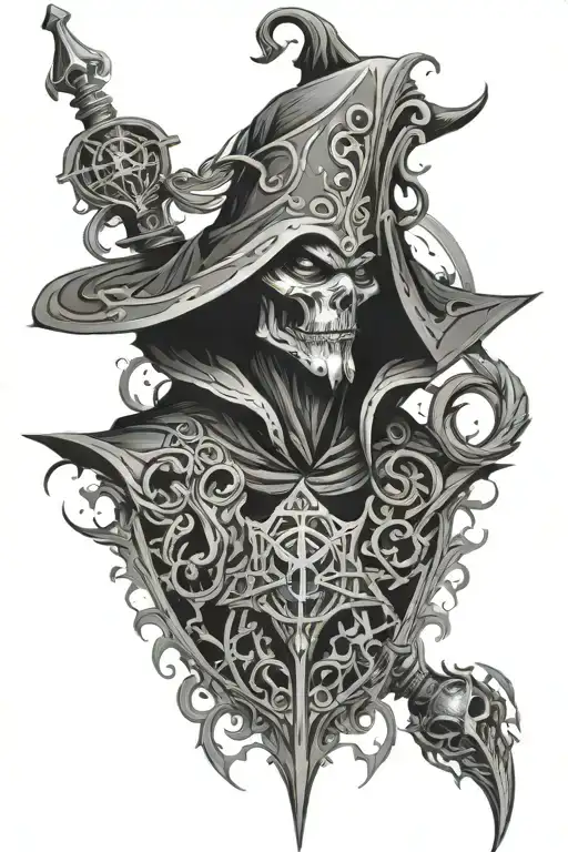 Warlock tattoo design idea