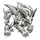 Pokemon Absol tattoo design idea