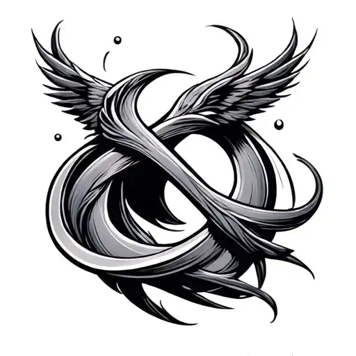444 Infinity tattoo design idea