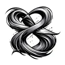 444 Infinity tattoo design idea