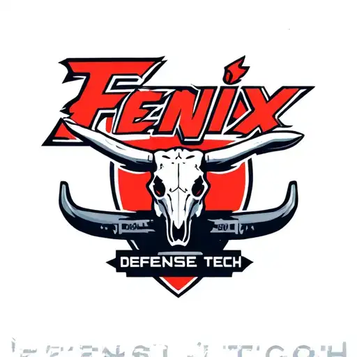 "Fenix Defense Tech" "Fenix Defense Tech" Logo for a defense company based in Arizona using the state line and a cow skull. tattoo design idea