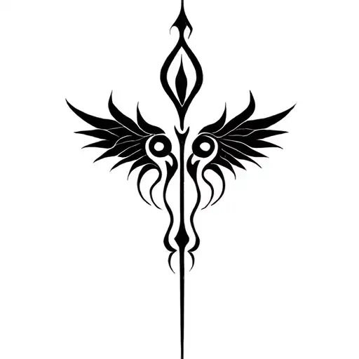 Dark Fantasy medieval tattoo design idea