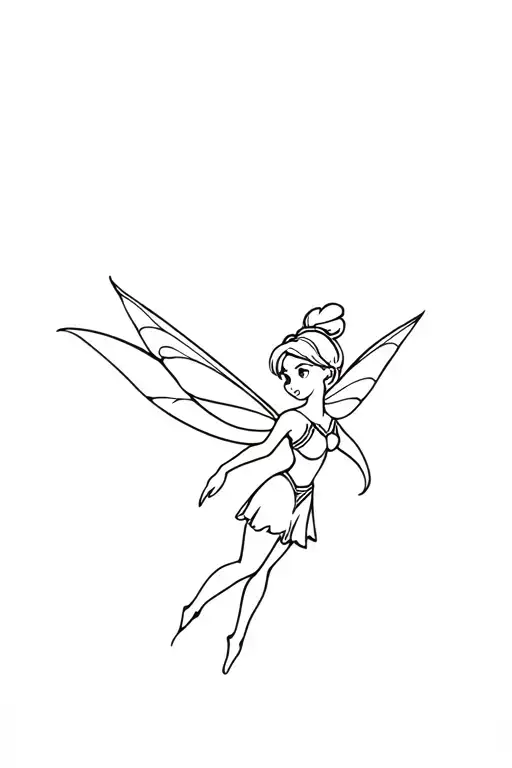 tinker bell with arm band tattoo tattoo design idea