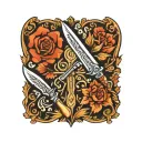 knife8 tattoo design idea