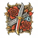 knife8 tattoo design idea