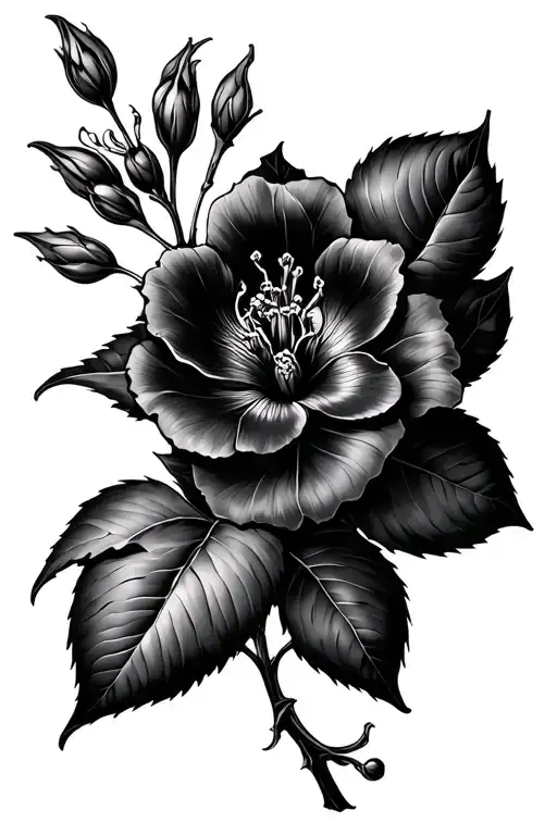 atropa Belladonna tattoo design idea