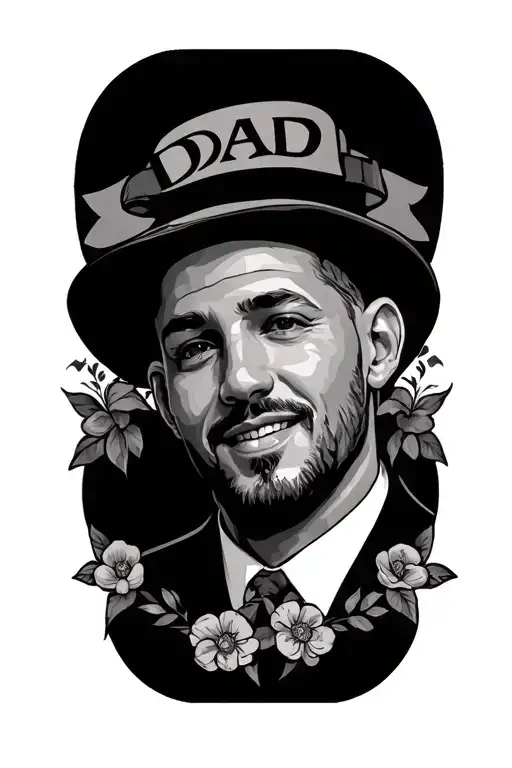 dad memorial tattoo design idea
