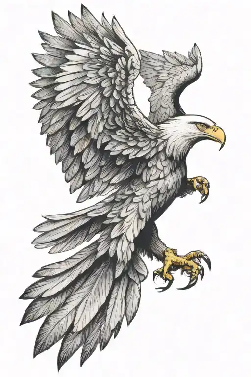 eagle wings tattoo design idea