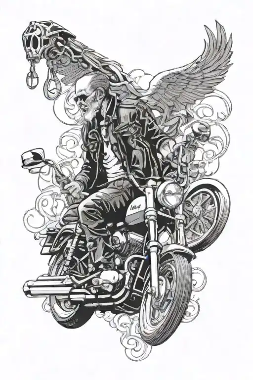 Sons Of Anarchy with ref One piece Anime, Jujustu Kaisen,  tattoo design idea