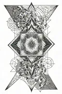 sacred geometry patterns tattoo design idea
