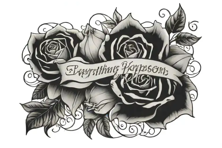 everything happens for a reason tattoo design idea