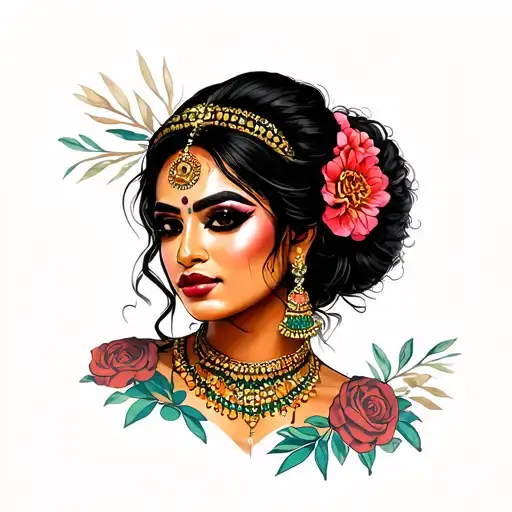 Chicana Payasa Chola Woman tattoo design idea