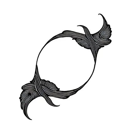 pisces taurus sign tattoo design idea