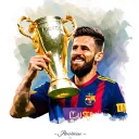 Messi with the cup tattoo design idea