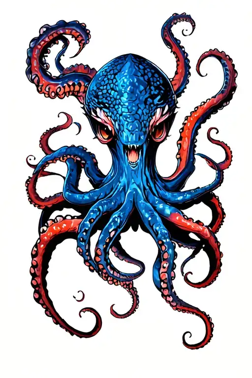 kraken tattoo design idea
