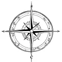 compass surrounded tattoo design idea