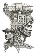 Western Wall in Jerusalem tattoo design idea