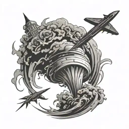 Tornado tattoo design idea