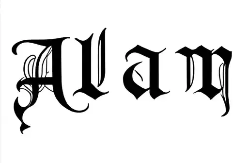 "Alan" tattoo design idea